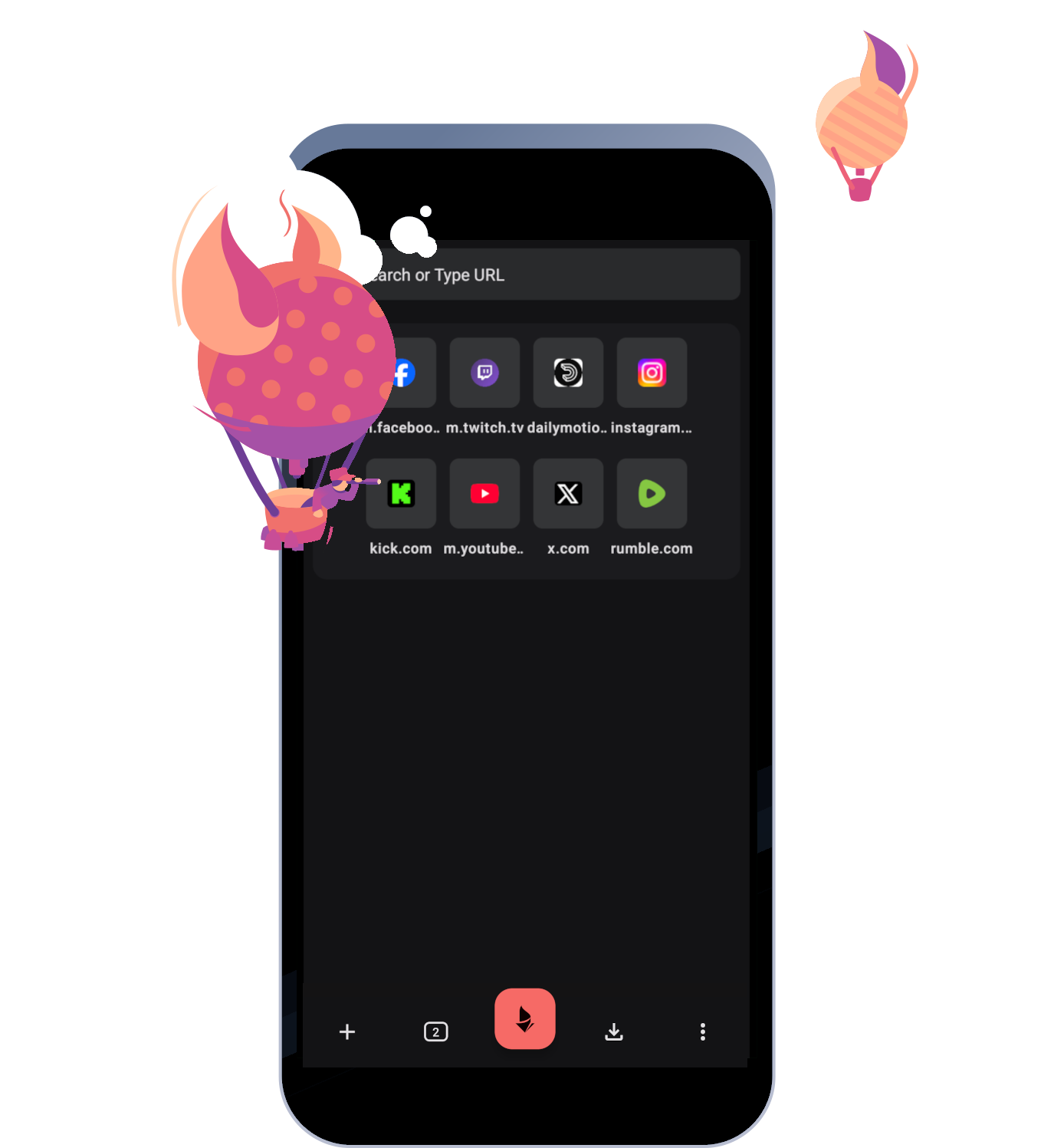 Firedown on Android phone